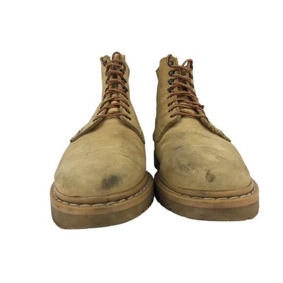 AEO Womens Light Brown Leather Lace Up Round Toe Combat Boots Size EUR 37 US 6.5 - Picture 3 of 9